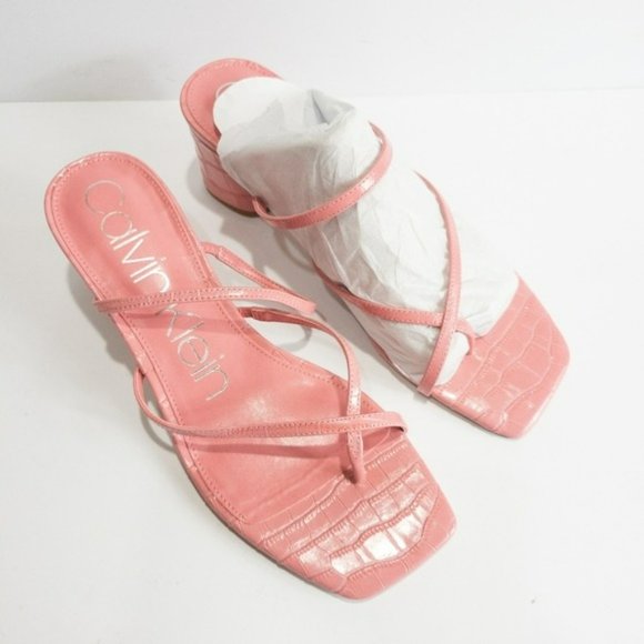 Calvin Klein Becca Strappy Slide Sandals Pink -8.5 - Picture 10 of 10